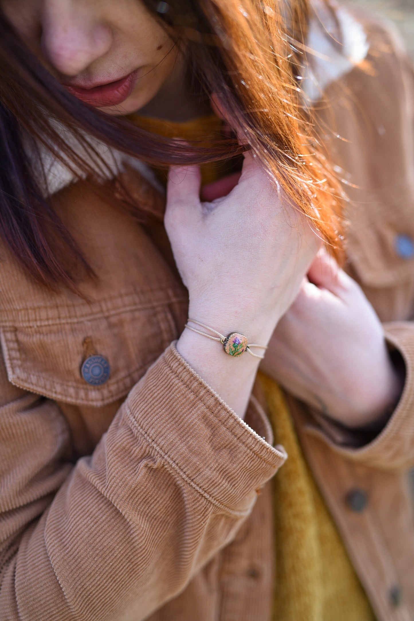 Scottish thistle bracelet