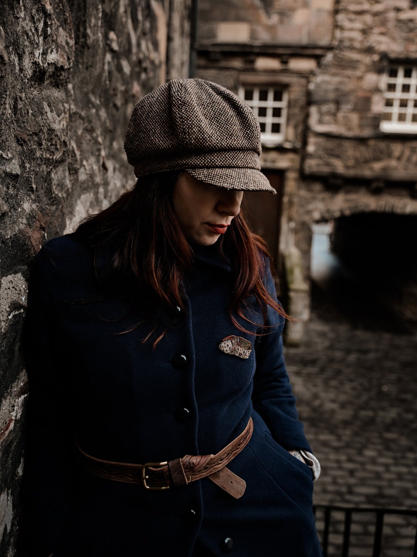 Leanach Cottage Brooch: Hand-Painted Terracotta Scottish Jewelry