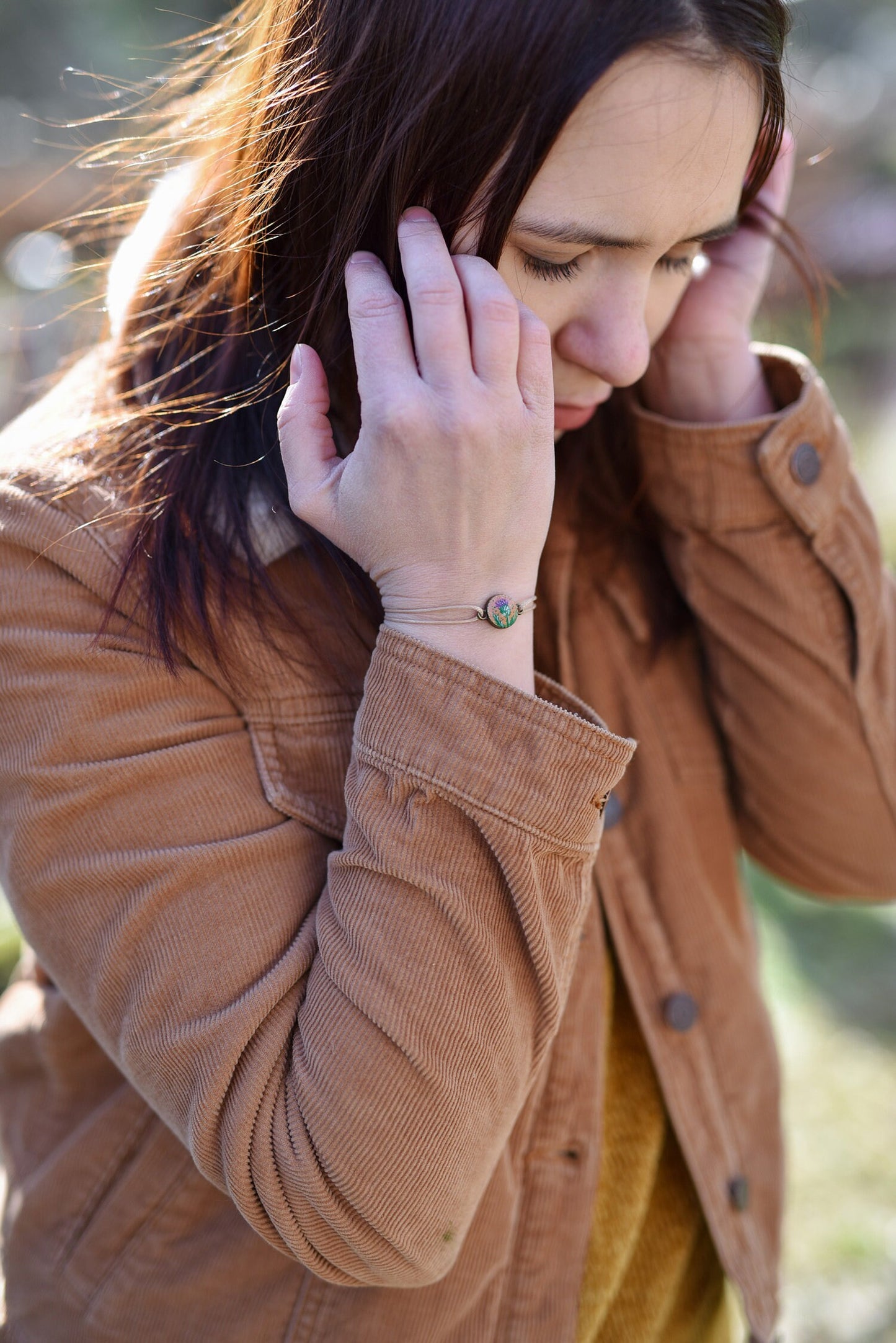 Scottish thistle bracelet